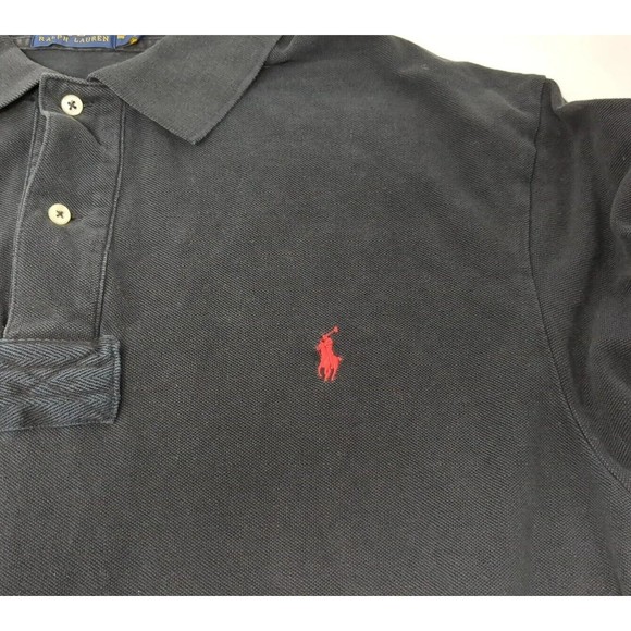 Polo Ralph Lauren Mens 1XB Shirt American Flag Black VTG - Picture 5 of 9